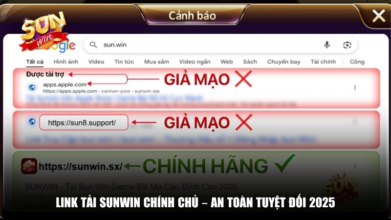 Cách phân biệt link Sun win chuẩn và link giả mạo